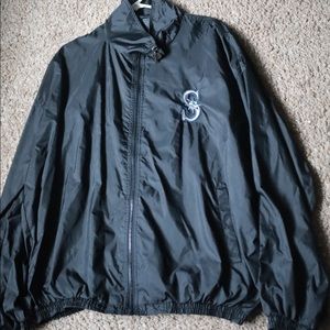 Mens Pro Player Seattle Mariners Black Windbreaker